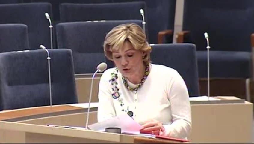Stillbild från Interpellationsdebatt, Informations- och upplysningskampanj om förebyggande insatser mot livmoderhalscancer