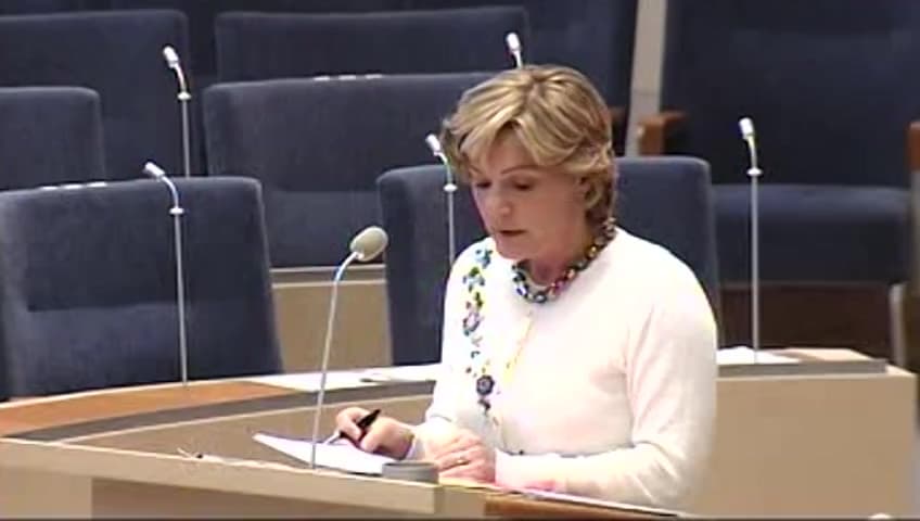 Stillbild från Interpellationsdebatt, Riksrevisionens granskning av styrningen av privat äldreomsorg