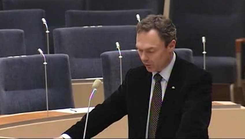 Stillbild från Interpellationsdebatt, Kvalitetssäkring av betygen
