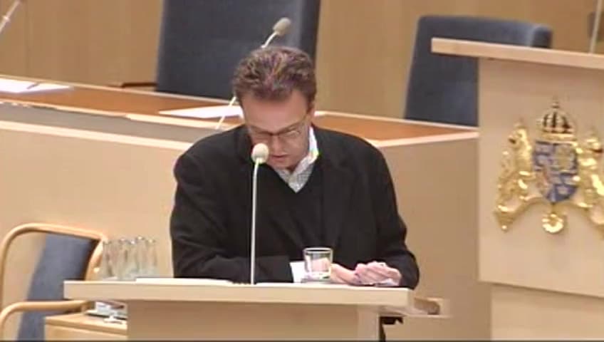 Stillbild från Interpellationsdebatt, Arbetslivsinstitutets nedläggning och det arbetsmiljöpolitiska kunskapsrådet