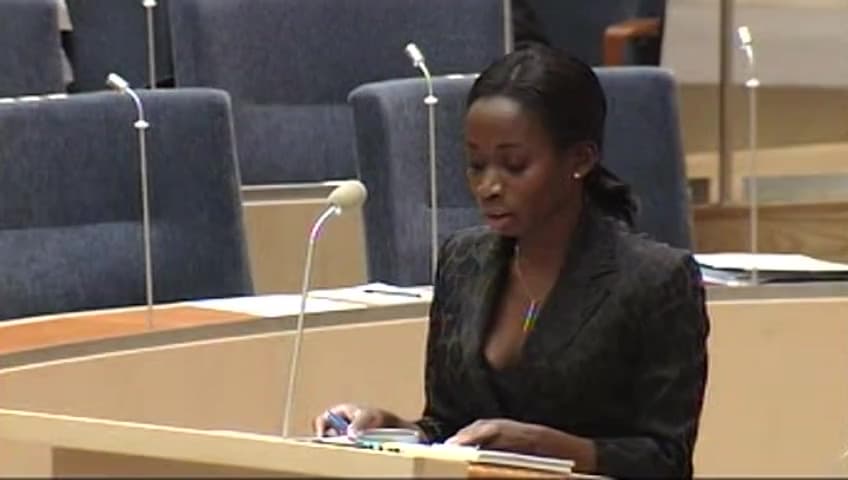 Stillbild från Interpellationsdebatt, Stöd till kvinnor i prostitution