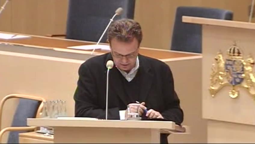 Stillbild från Interpellationsdebatt, Jobb- och utvecklingsgarantin