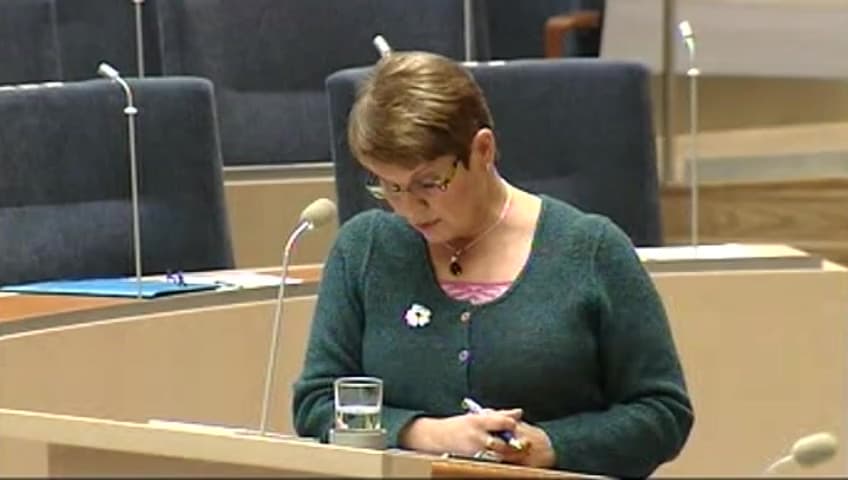 Stillbild från Interpellationsdebatt, Översyn av kraven för F-skatt