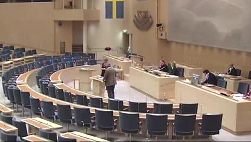 Stillbild från Interpellationsdebatt, Regeringens principer för investeringar i infrastruktur