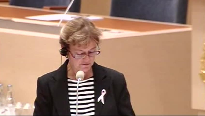 Stillbild från Interpellationsdebatt, Betalningsfrekvens för tv-avgifter