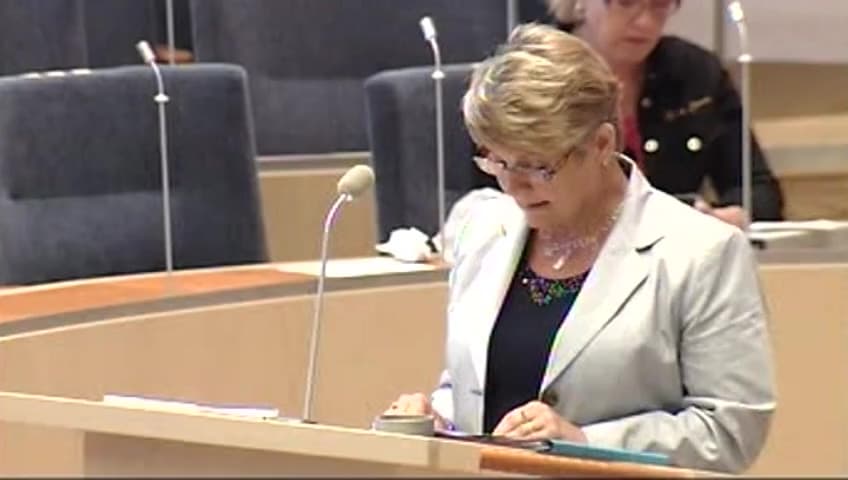 Stillbild från Interpellationsdebatt, Börsintroduktion av Posten