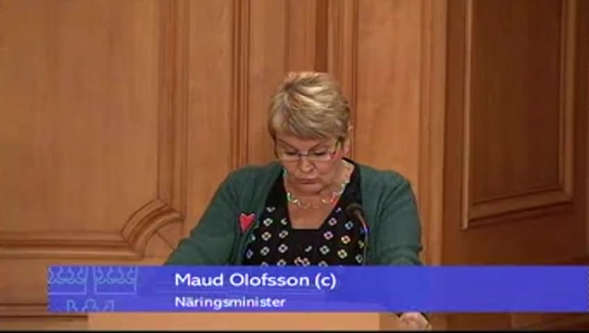 Stillbild från Interpellationsdebatt, Brist på jämställdhet i svenska bolagsstyrelser