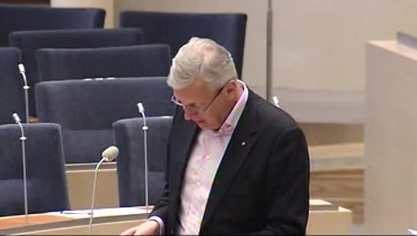 Stillbild från Interpellationsdebatt, Försäljningen av Vasakronan
