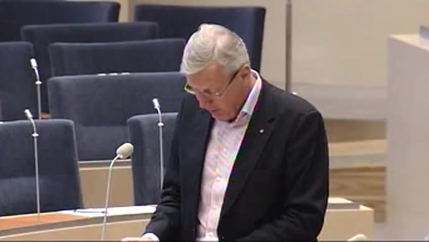 Stillbild från Interpellationsdebatt, Hyresrättens fördelar