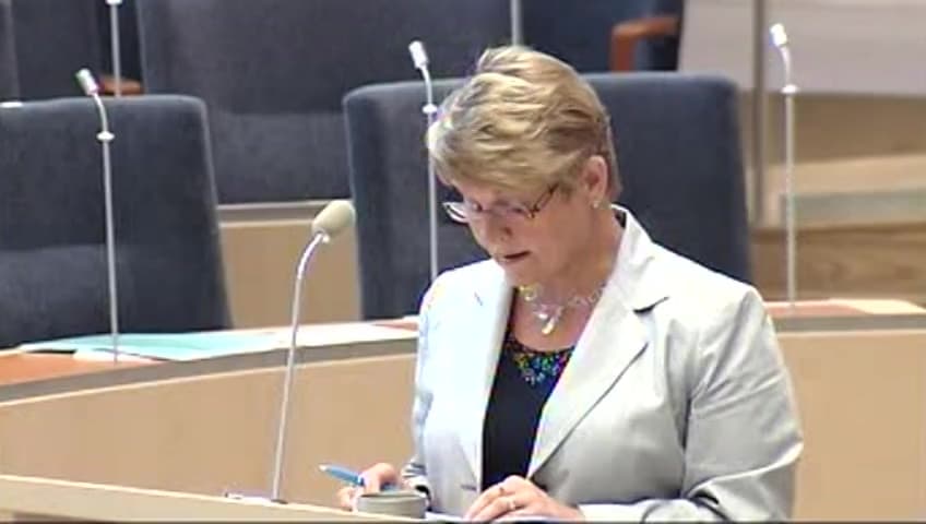 Stillbild från Interpellationsdebatt, Hotade jobb i Hallstavik