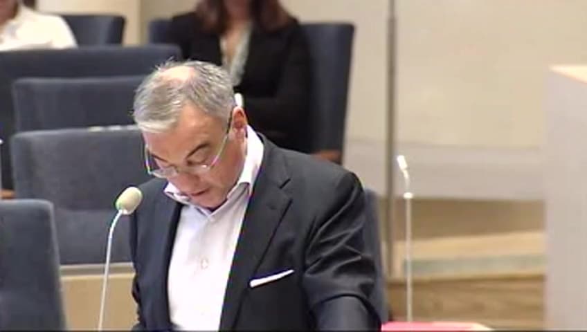 Stillbild från Interpellationsdebatt, Skevheter i den nya antagningen till högskolan