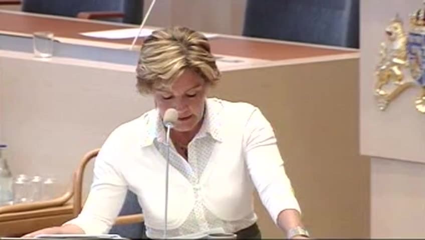 Stillbild från Interpellationsdebatt, Barn som vräks