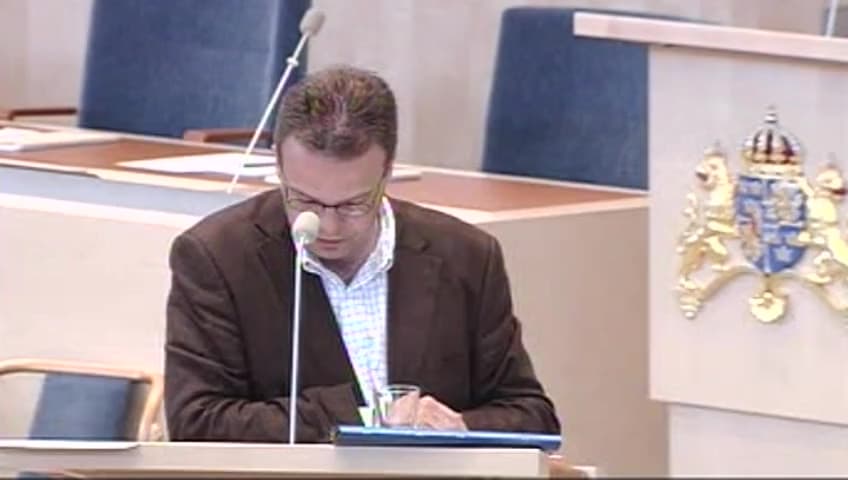 Stillbild från Interpellationsdebatt, Utvecklingen av antalet otrygga anställningar