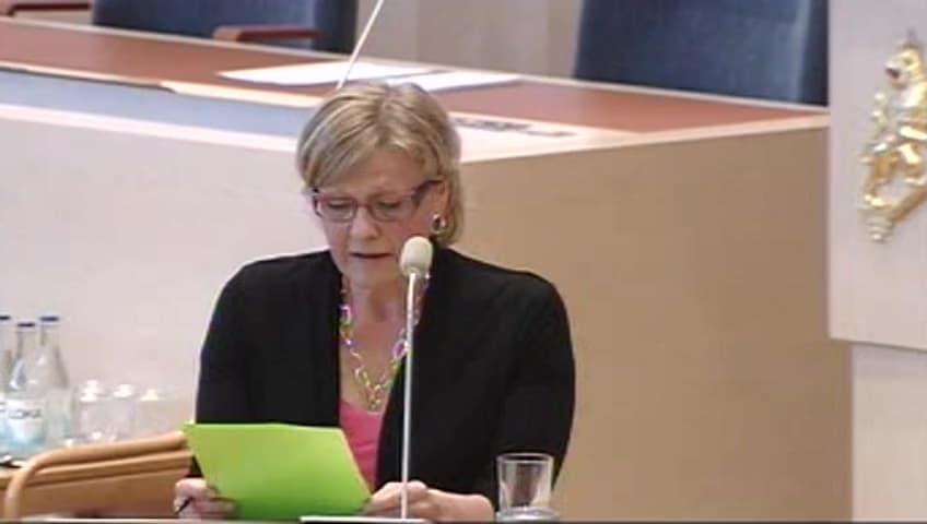 Stillbild från Interpellationsdebatt, Postens samhällsuppdrag