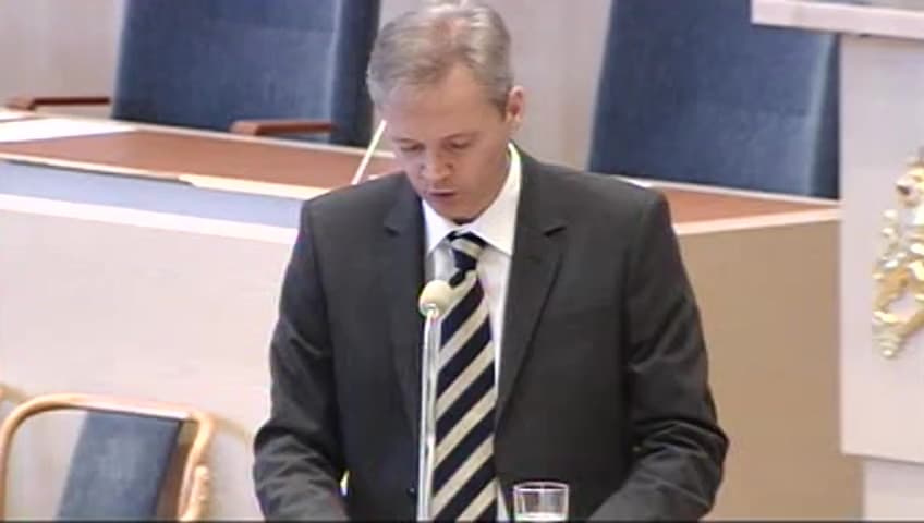 Stillbild från Interpellationsdebatt, Säkerheten i norra Sverige