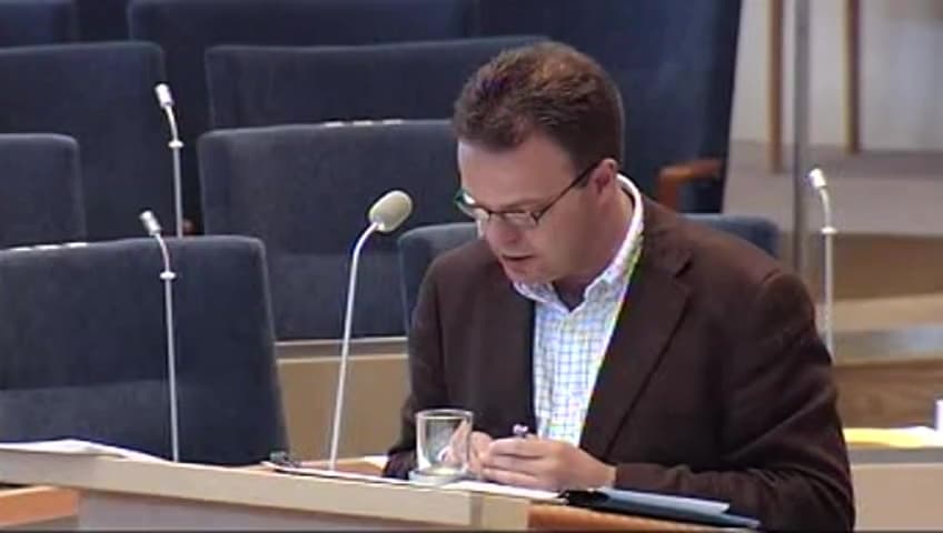 Stillbild från Interpellationsdebatt, Regeringen och arbetsrätten