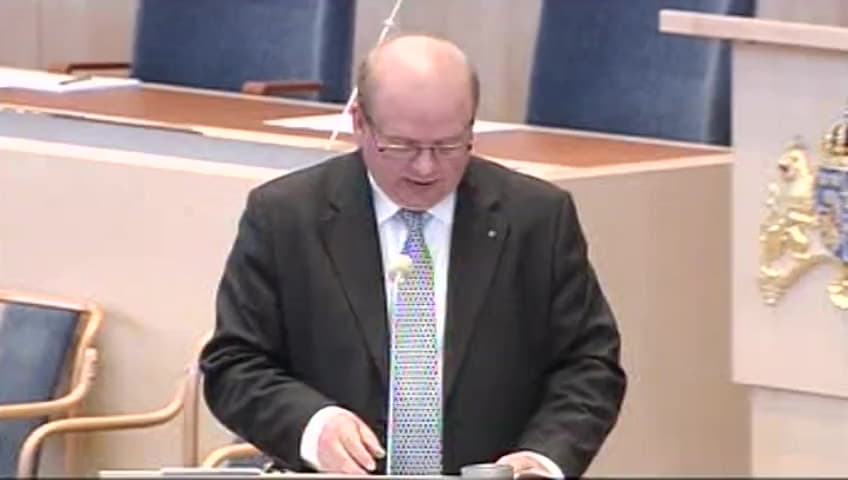 Stillbild från Interpellationsdebatt, Jordbruksstöd
