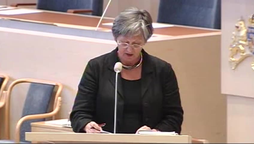 Stillbild från Interpellationsdebatt, Försäkringskassans nya organisation
