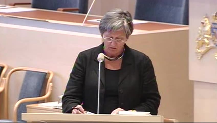 Stillbild från Interpellationsdebatt, Tidsplan för ändrad trafikförsäkring