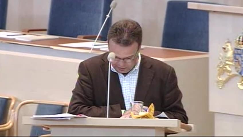 Stillbild från Interpellationsdebatt, Den vikande arbetsmarknaden