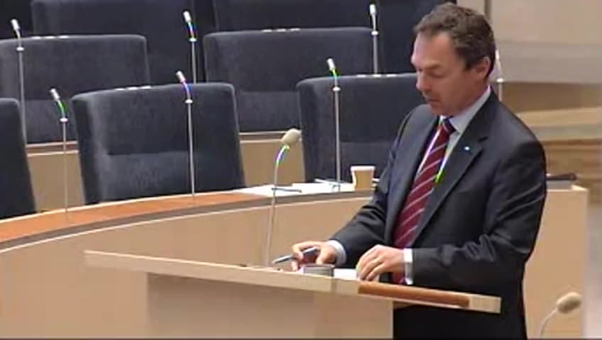 Stillbild från Interpellationsdebatt, Utbildning för elever i arbetsmarknadens villkor
