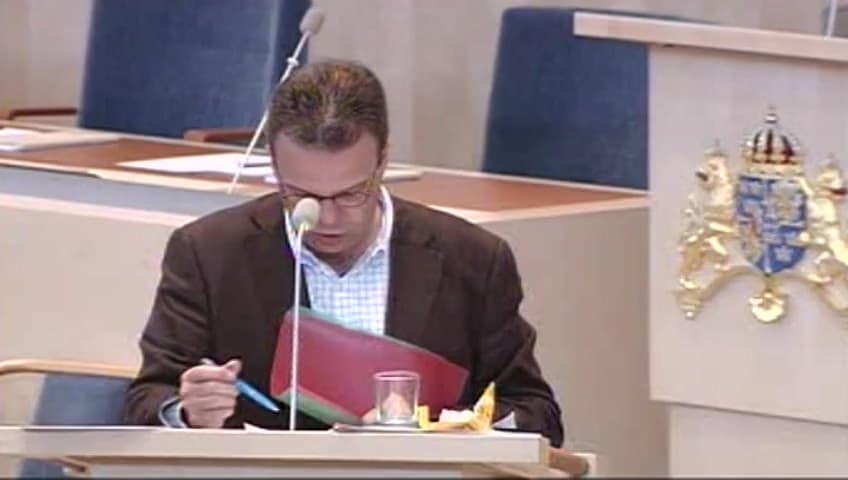 Stillbild från Interpellationsdebatt, Lönebidragsanställda i den allmännyttiga sektorn