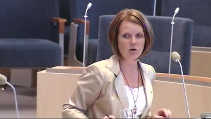 Stillbild från Interpellationsdebatt, Fas tre i jobb- och utvecklingsgarantin