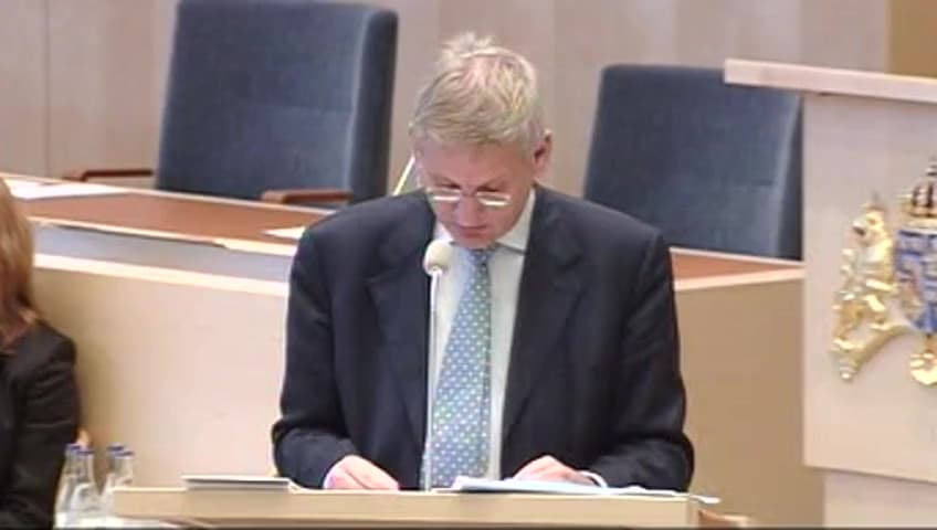 Stillbild från Interpellationsdebatt, Konferens om Irak
