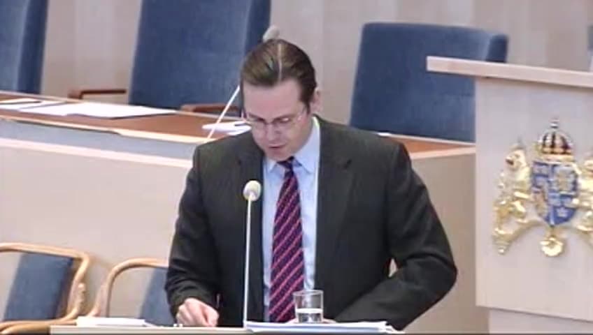 Stillbild från Interpellationsdebatt, Tonnageskatt för sjöfarten
