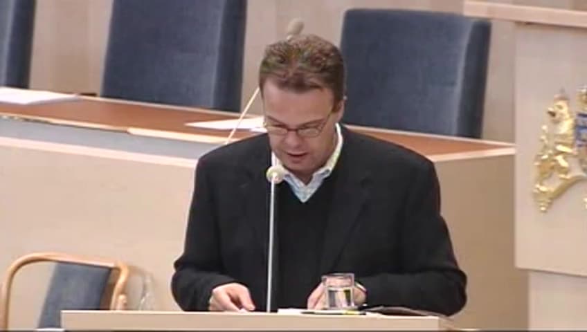 Stillbild från Interpellationsdebatt, Regeringens jobbpolitik