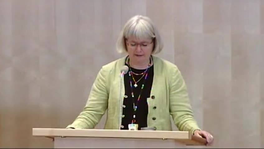 Stillbild från Debatt om förslag, Vägtrafikens miljöanpassning