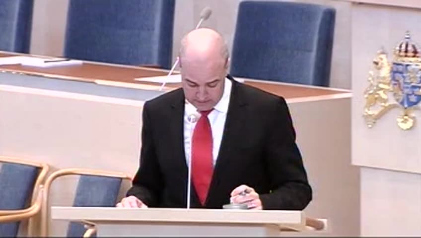 Stillbild från Interpellationsdebatt, Statsministerns synpunkter på riksdagens interna arbete