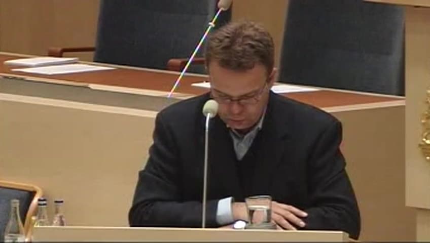 Stillbild från Interpellationsdebatt, Utredningen med anledning av Lavalmålet