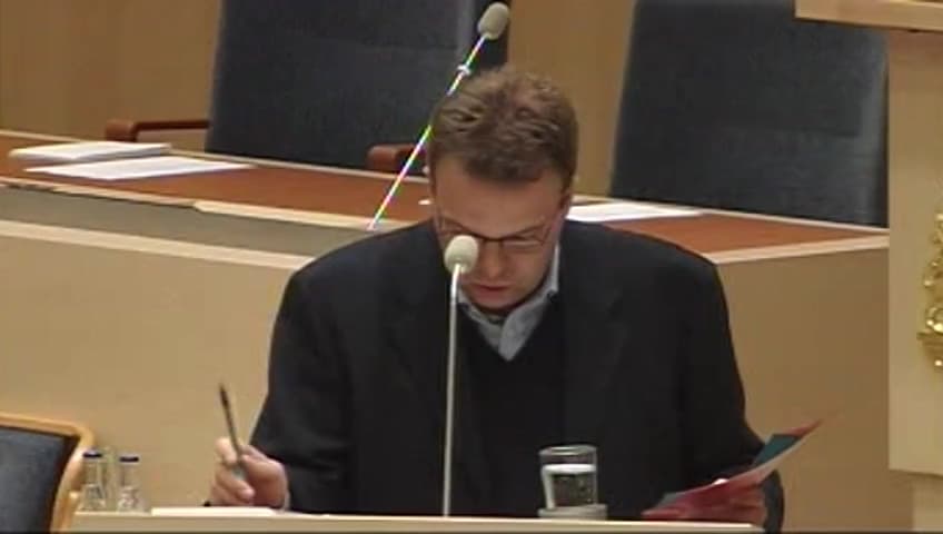 Stillbild från Interpellationsdebatt, Fler aktörer inom arbetsförmedling för att bryta utanförskapet