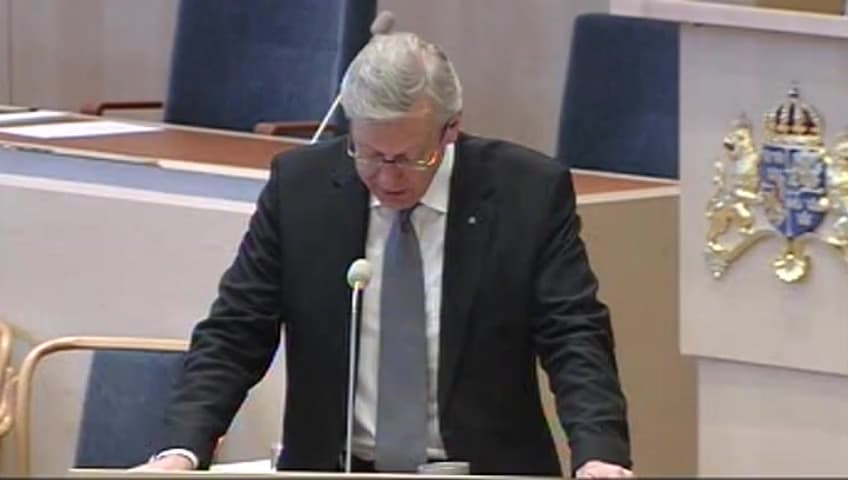 Stillbild från Interpellationsdebatt, Åtgärder för att behålla jobben i Vin & Sprit i Sverige 