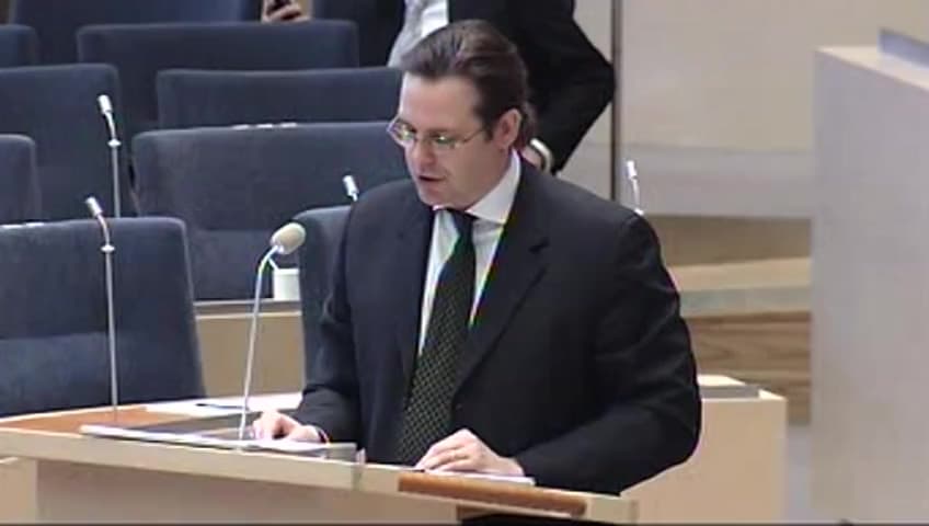 Stillbild från Interpellationsdebatt, Konsekvenser för trafiken vid nedläggning av tullen i Kapellskär
