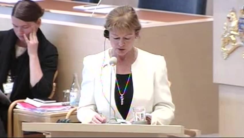 Stillbild från Interpellationsdebatt, Kulturpolitikens förankring i den representativa demokratin