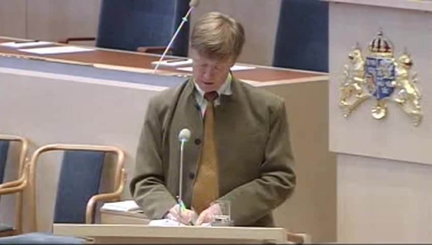 Stillbild från Interpellationsdebatt, Luftföroreningarna och hot mot folkhälsan