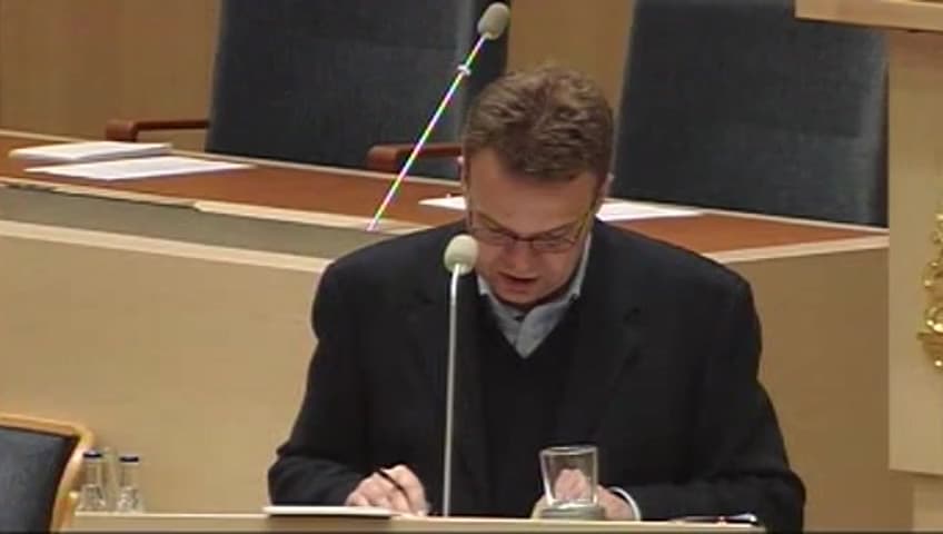 Stillbild från Interpellationsdebatt, Möjligheterna till nystartsjobb och heltidsarbete för deltidsarbetslösa