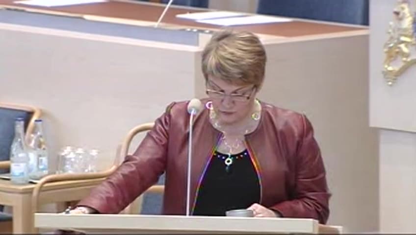 Stillbild från Interpellationsdebatt, Kreditgarantiföreningar