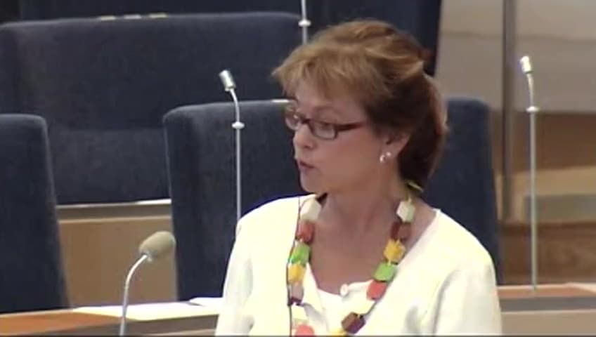 Stillbild från Interpellationsdebatt, Villkoren för dem som arbetar inom den fria scenkonsten