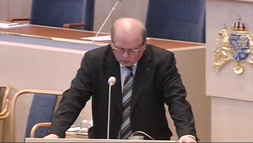 Stillbild från Interpellationsdebatt, Ökad kontroll av jordbruksstödet
