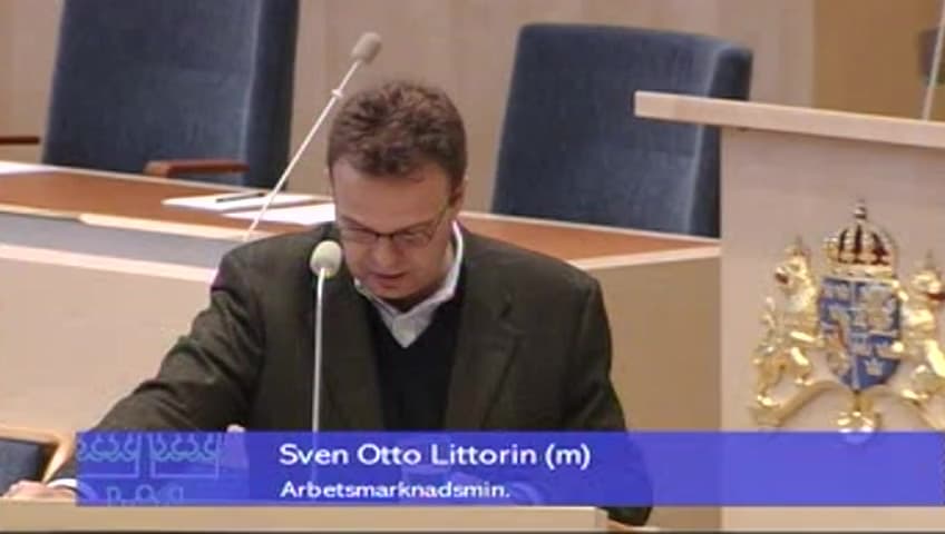 Stillbild från Interpellationsdebatt, Försvagningen av Arbetsmiljöverket