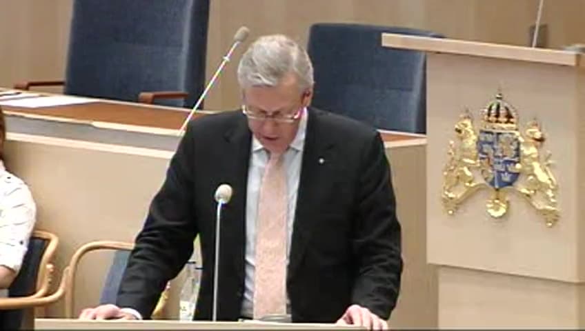 Stillbild från Interpellationsdebatt, Prisfall på Vasakronan