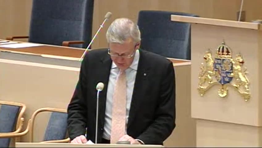 Stillbild från Interpellationsdebatt, Försäljning av statliga företag till andra stater
