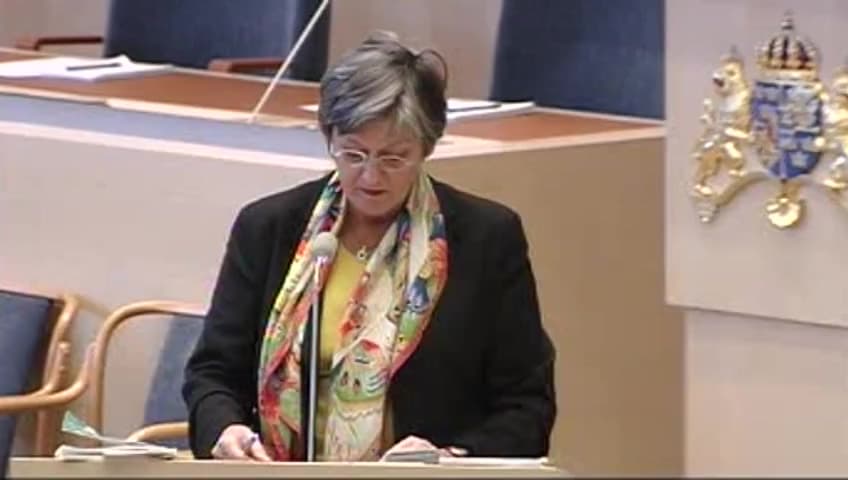 Stillbild från Interpellationsdebatt, Bostadstillägg för pensionärer