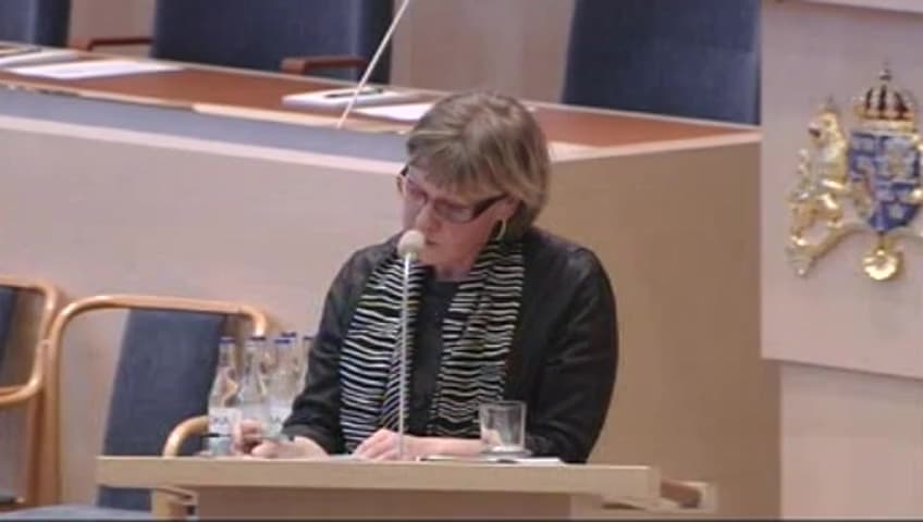 Stillbild från Interpellationsdebatt, Lågtrafikerad järnväg i Västra Götaland