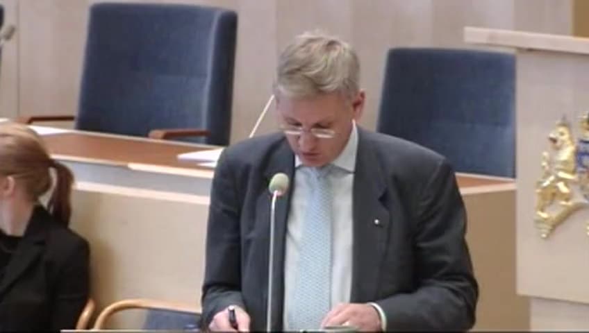 Stillbild från Interpellationsdebatt, Förföljelse av kristna i Mellanöstern