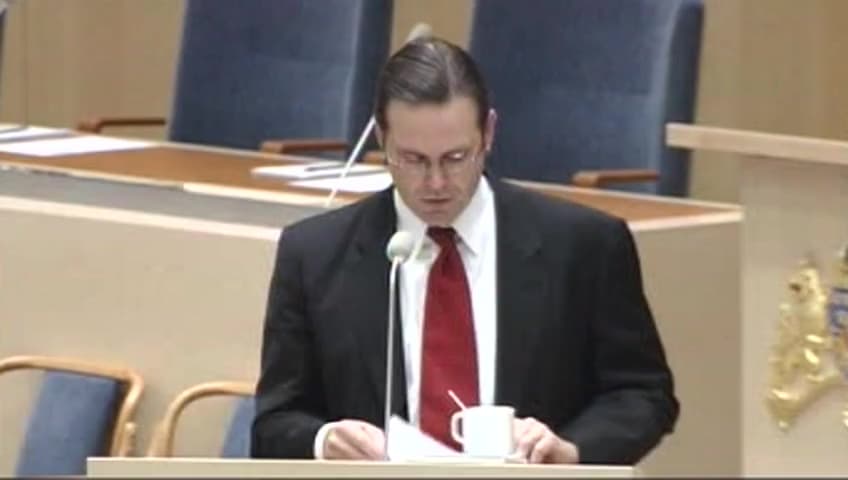 Stillbild från Interpellationsdebatt, Problemen med F-skattsedel