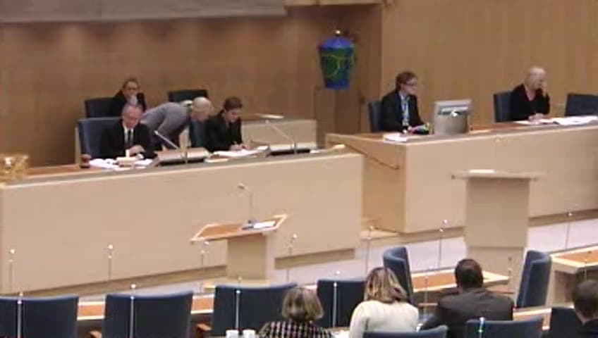 Stillbild från Interpellationsdebatt, Våld vid idrottsarrangemang